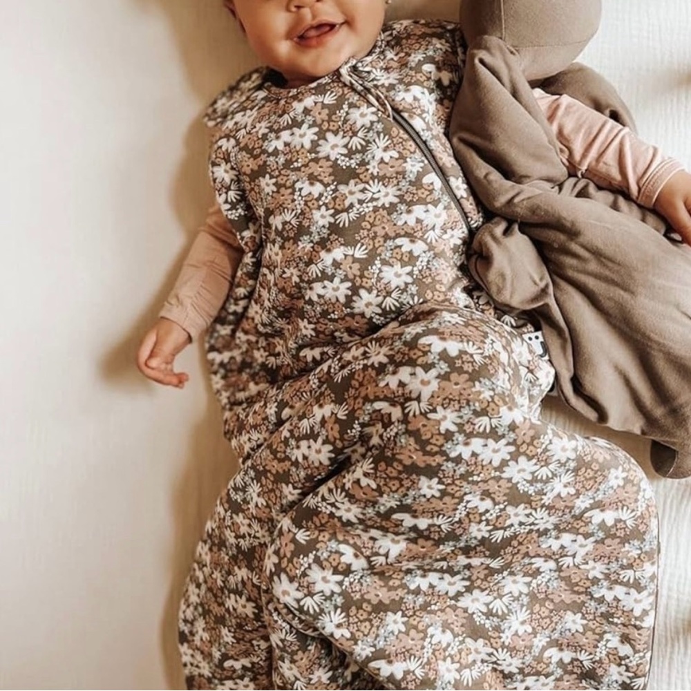Gunamuna Floral Winter Weight Sleep Sack newborn to 3 mo 2.6 TOG